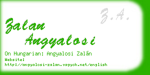 zalan angyalosi business card